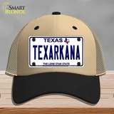 Texarkana Texas Novelty License Plate Hat Mesh / Khaki|Black