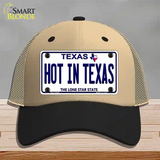 Hot in Texas Novelty License Plate Hat Mesh / Khaki|Black