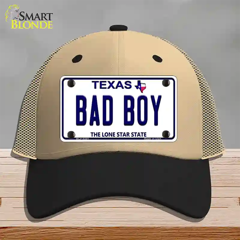 Bad Boy Texas Novelty License Plate Hat Mesh / Khaki|Black