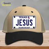 Jesus Texas Novelty License Plate Hat Mesh / Khaki|Black