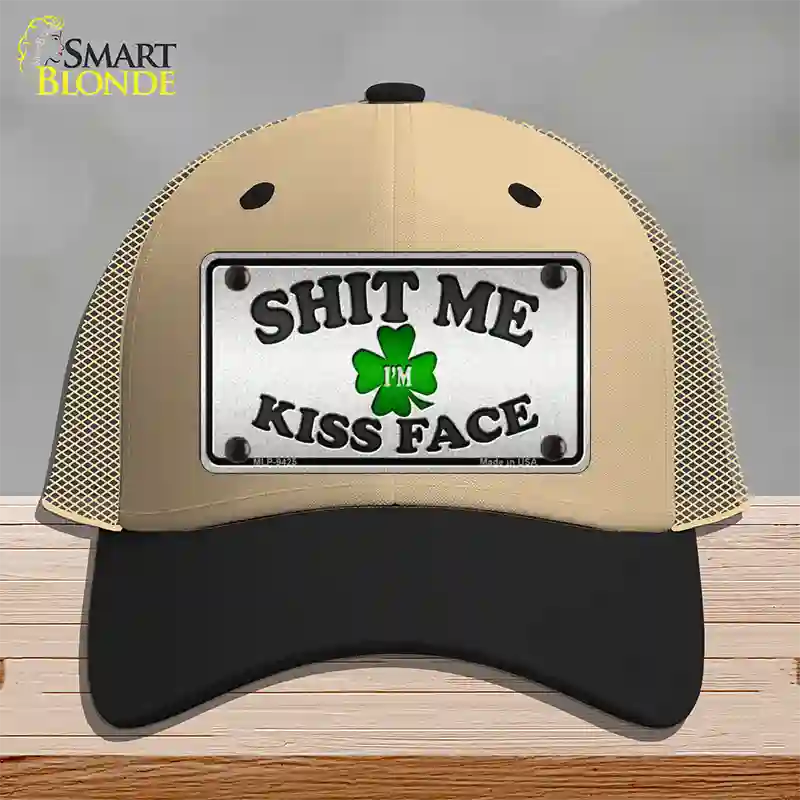 Shit Me Kissed Face Novelty License Plate Hat Mesh / Khaki|Black