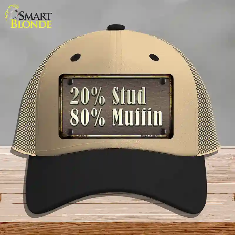 20 Percent Stud Novelty License Plate Hat Mesh / Khaki|Black