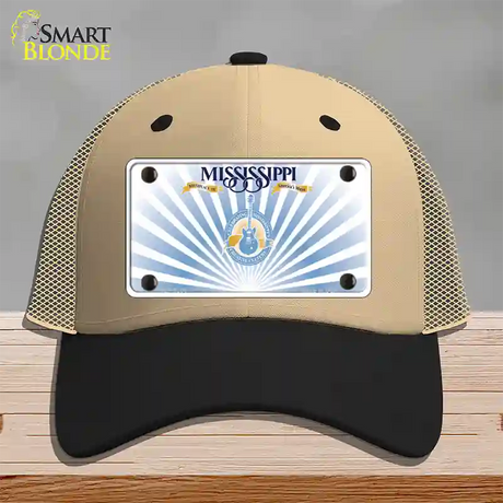 Mississippi Creative Culture Blank Novelty License Plate Hat Mesh / Khaki|Black