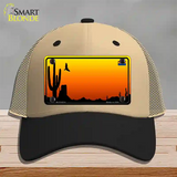 AZ Blank Scenic Novelty License Plate Hat Mesh / Khaki|Black