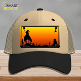 End Trail Blank Scenic Novelty License Plate Hat Mesh / Khaki|Black