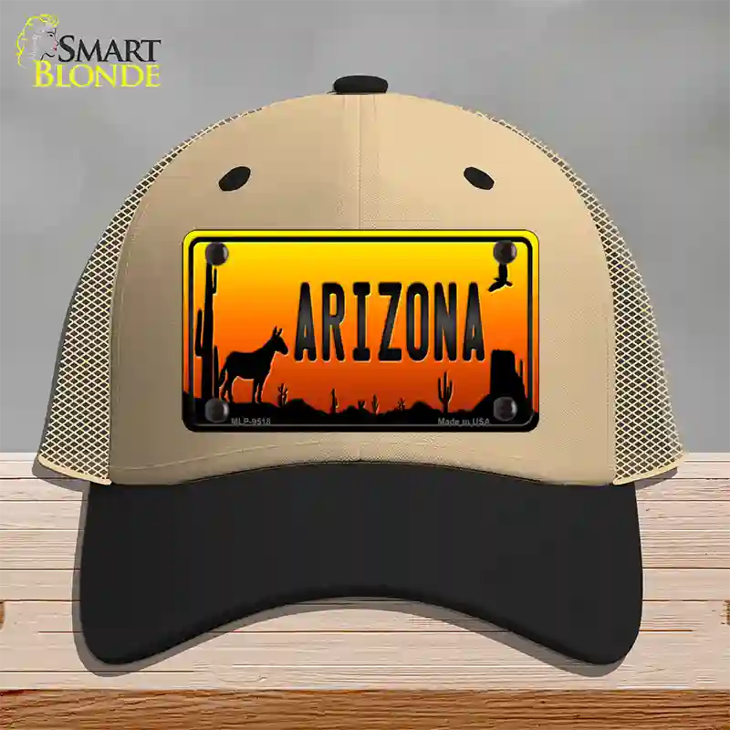 Donkey Arizona Scenic Novelty License Plate Hat Mesh / Khaki|Black