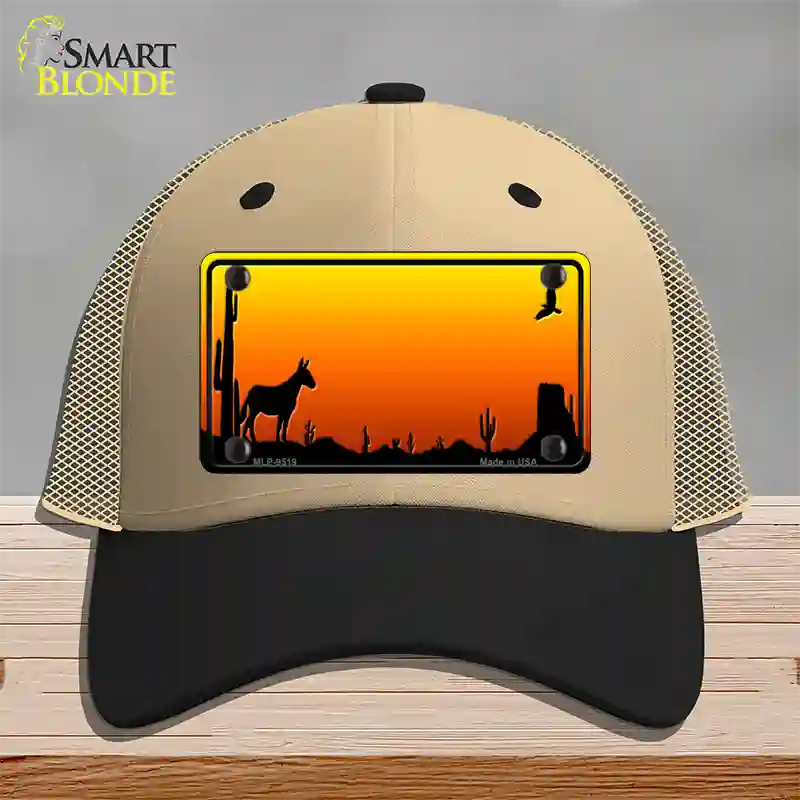 Donkey Blank Scenic Novelty License Plate Hat Mesh / Khaki|Black