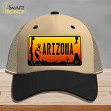 Kokopelli Arizona Scenic Novelty License Plate Hat Mesh / Khaki|Black