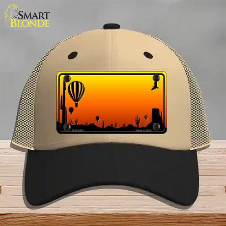 Balloon Blank Scenic Novelty License Plate Hat Mesh / Khaki|Black