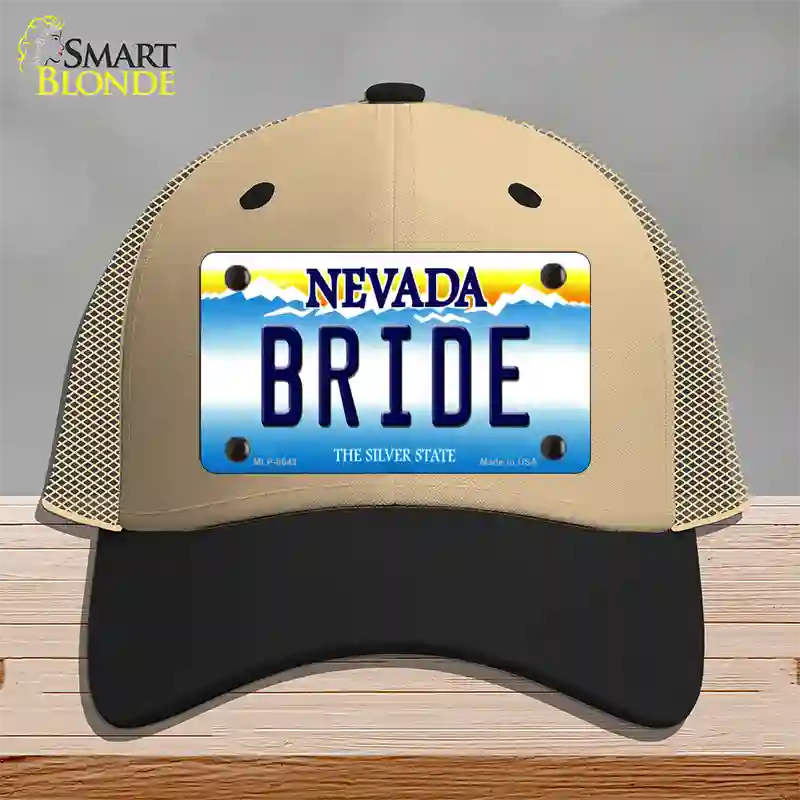 Bride Nevada Novelty License Plate Hat Mesh / Khaki|Black