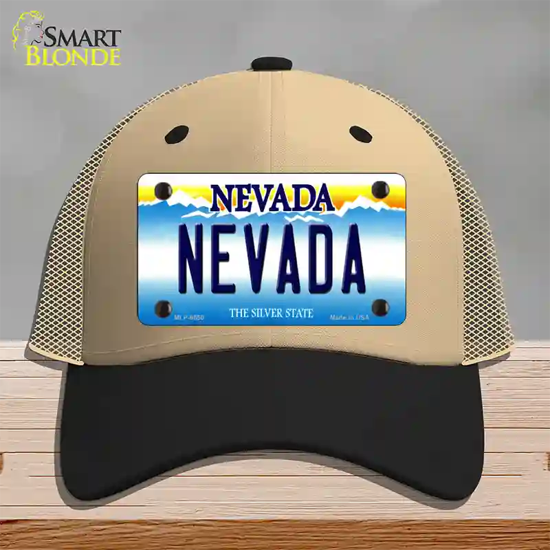 Nevada Nevada Novelty License Plate Hat Mesh / Khaki|Black