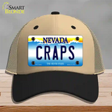 Craps Nevada Novelty License Plate Hat Mesh / Khaki|Black