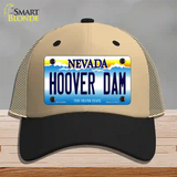 Hoover Dam Nevada Novelty License Plate Hat Mesh / Khaki|Black