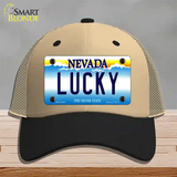 Lucky Nevada Novelty License Plate Hat Mesh / Khaki|Black