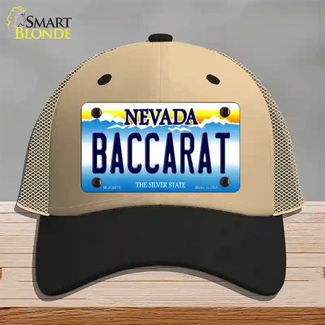 Baccarat Nevada Novelty License Plate Hat Mesh / Khaki|Black