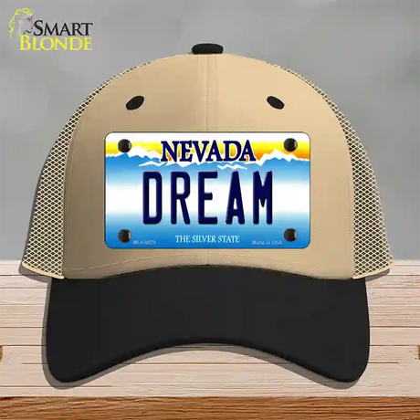 Dream Nevada Novelty License Plate Hat Mesh / Khaki|Black