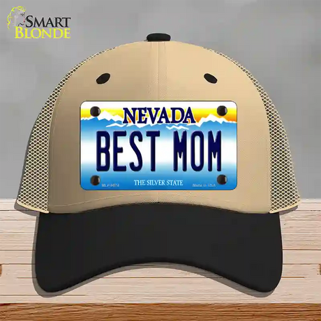 Best Mom Nevada Novelty License Plate Hat Mesh / Khaki|Black