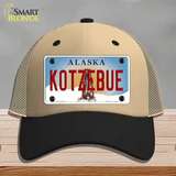 Kotzebue Alaska State Novelty License Plate Hat Mesh / Khaki|Black