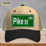 Pike St 1400 Novelty License Plate Hat Mesh / Khaki|Black