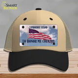 Proudly Stand Novelty License Plate Hat Mesh / Khaki|Black