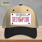 Drive Pink Georgia Novelty License Plate Hat Mesh / Khaki|Black