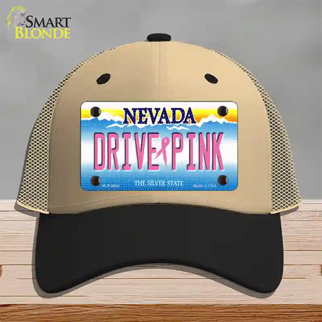 Drive Pink Nevada Novelty License Plate Hat Mesh / Khaki|Black