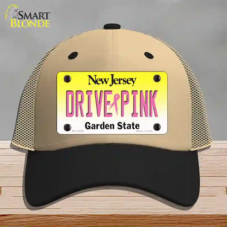 Drive Pink New Jersey Novelty License Plate Hat Mesh / Khaki|Black