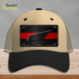 Tennessee Thin Red Line Novelty License Plate Hat Mesh / Khaki|Black