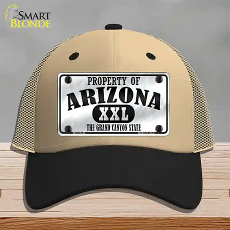 Property Of Arizona Novelty License Plate Hat Mesh / Khaki|Black