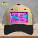 Arizona Girl Novelty License Plate Hat Mesh / Khaki|Black