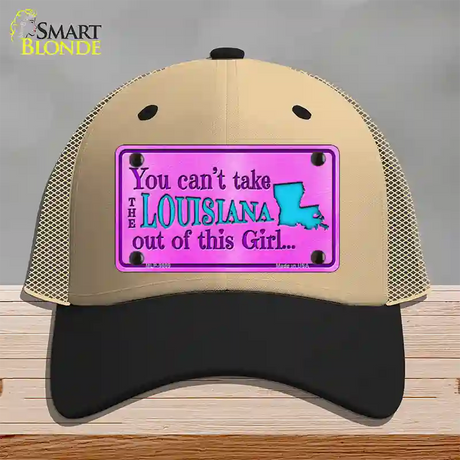 Louisiana Girl Novelty License Plate Hat Mesh / Khaki|Black