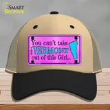 Vermont Girl Novelty License Plate Hat Mesh / Khaki|Black