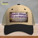 Grandma And Grandpa Bed & Breakfast Novelty License Plate Hat Mesh / Khaki|Black