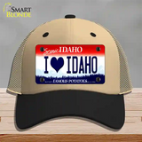 Love Idaho Novelty License Plate Hat Mesh / Khaki|Black