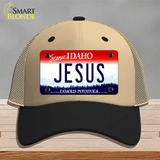 Jesus Idaho Novelty License Plate Hat Mesh / Khaki|Black