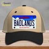 Badlands South Dakota Novelty License Plate Hat Mesh / Khaki|Black