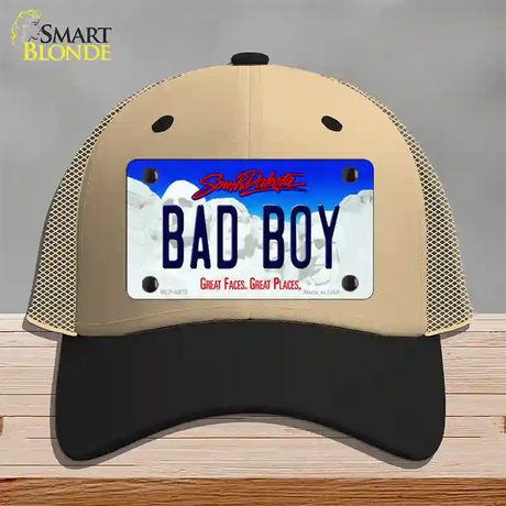 Bad Boy South Dakota Novelty License Plate Hat Mesh / Khaki|Black