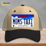 Moms Taxi South Dakota Novelty License Plate Hat Mesh / Khaki|Black