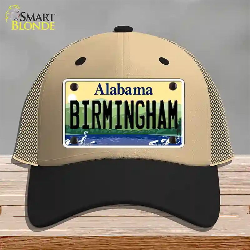 Birmingham Alabama Novelty License Plate Hat Mesh / Khaki|Black