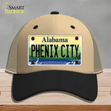 Phenix City Alabama Novelty License Plate Hat Mesh / Khaki|Black