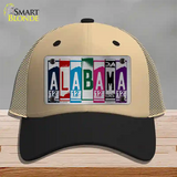 Alabama License Plate Art Novelty License Plate Hat Mesh / Khaki|Black