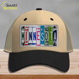 Minnesota License Plate Art Novelty License Plate Hat Mesh / Khaki|Black