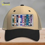 New Jersey License Plate Art Novelty License Plate Hat Mesh / Khaki|Black