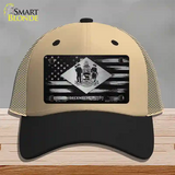 Delaware Carbon Fiber Novelty License Plate Hat Mesh / Khaki|Black