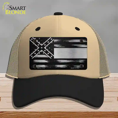 Mississippi Carbon Fiber Novelty License Plate Hat Mesh / Khaki|Black