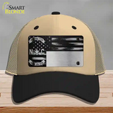 North Carolina Carbon Fiber Novelty License Plate Hat Mesh / Khaki|Black