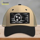 Tennessee Carbon Fiber Novelty License Plate Hat Mesh / Khaki|Black