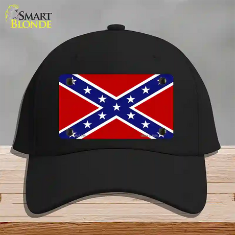 Confederate Flag Novelty License Plate Hat Cotton / Black