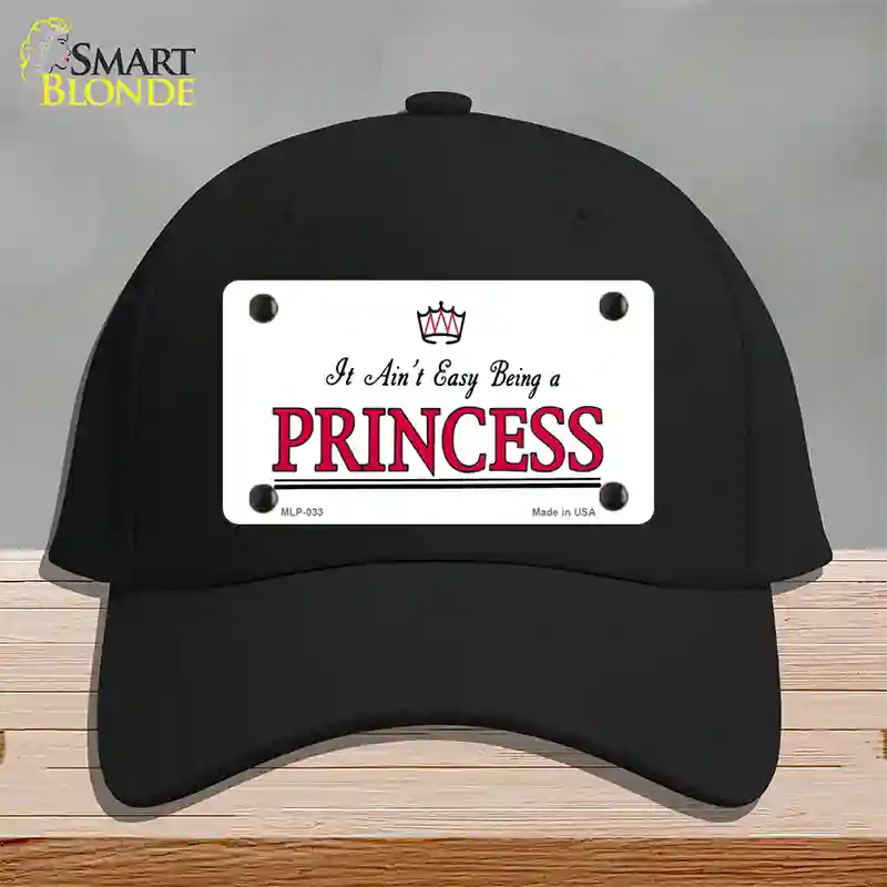 Easy Being A Princess Novelty License Plate Hat Cotton / Black