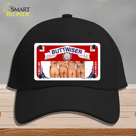 Buttwiser Beer Girls Novelty License Plate Hat Cotton / Black